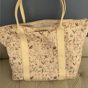 Poppy & Peonies Floral Cream Tote